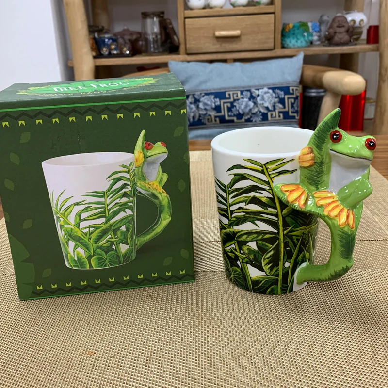 Hand-Painted 3D Animal Ceramic Coffee Mugs Large-Eyed Frog Koala Cup Boyfriend Cartoon Style Southeast Asia Origin Adult Use
Hand-Painted 3D Animal Ceramic Coffee Mugs Large-Eyed Frog Koala Cup Boyfriend Cartoon Style Southeast Asia Origin Adult Use