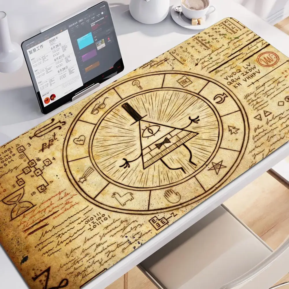 Xxl Bill Cipher Mousepad Computer Notebook Non-slip Keyboard Desk Mat Gamer Gravity Fall HD Mouse Pad Office Accessories Mats