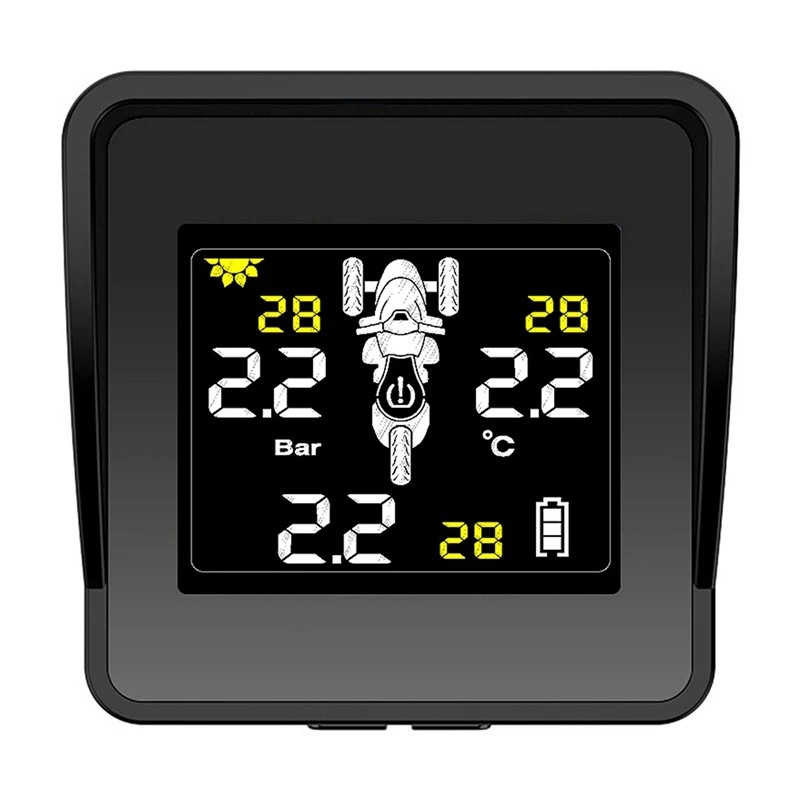 2X Solar Wireless Tire Pressure Monitoring System Motorcycle TPMS Tire Pressure Monitor LCD Display 3 External Sensors
2X Solar Wireless Tire Pressure Monitoring System Motorcycle TPMS Tire Pressure Monitor LCD Display 3 External Sensors