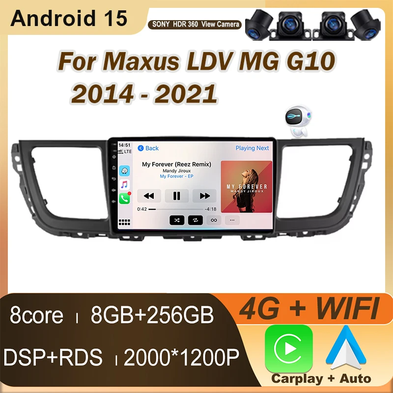 Android Auto Navigation For Maxus LDV MG G10 2014 - 2021 Carplay Car Radio Screen Multimedia Player Head Unit 2din DVD video 4G
Android Auto Navigation For Maxus LDV MG G10 2014 - 2021 Carplay Car Radio Screen Multimedia Player Head Unit 2din DVD video 4G