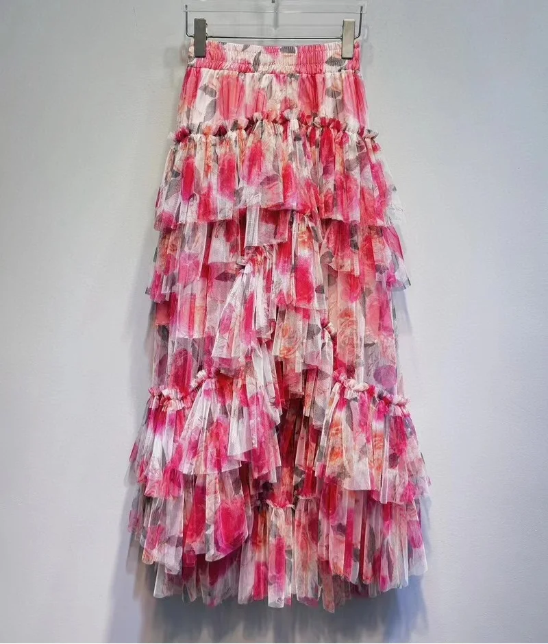 Women's Long Skirt 2024 Spring Summer Fashion Design Ladies Elastic Waist Colorful Floral Print Sexy Asymmetrical Skirt Luxury
Women's Long Skirt 2024 Spring Summer Fashion Design Ladies Elastic Waist Colorful Floral Print Sexy Asymmetrical Skirt Luxury
