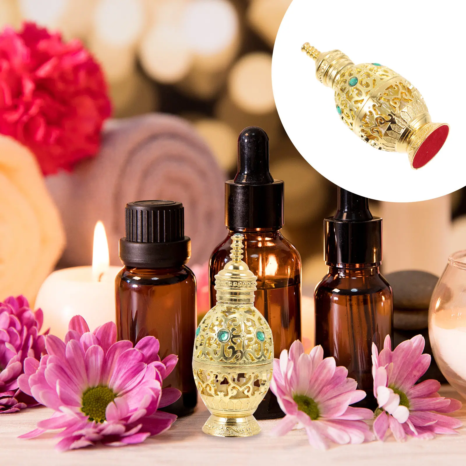 1Pcs Middle Eastern Gold Perfume Bottle 10Ml Refillable Glass Sub Bottle Essential Oil Storage Portable Vintage
1Pcs Middle Eastern Gold Perfume Bottle 10Ml Refillable Glass Sub Bottle Essential Oil Storage Portable Vintage