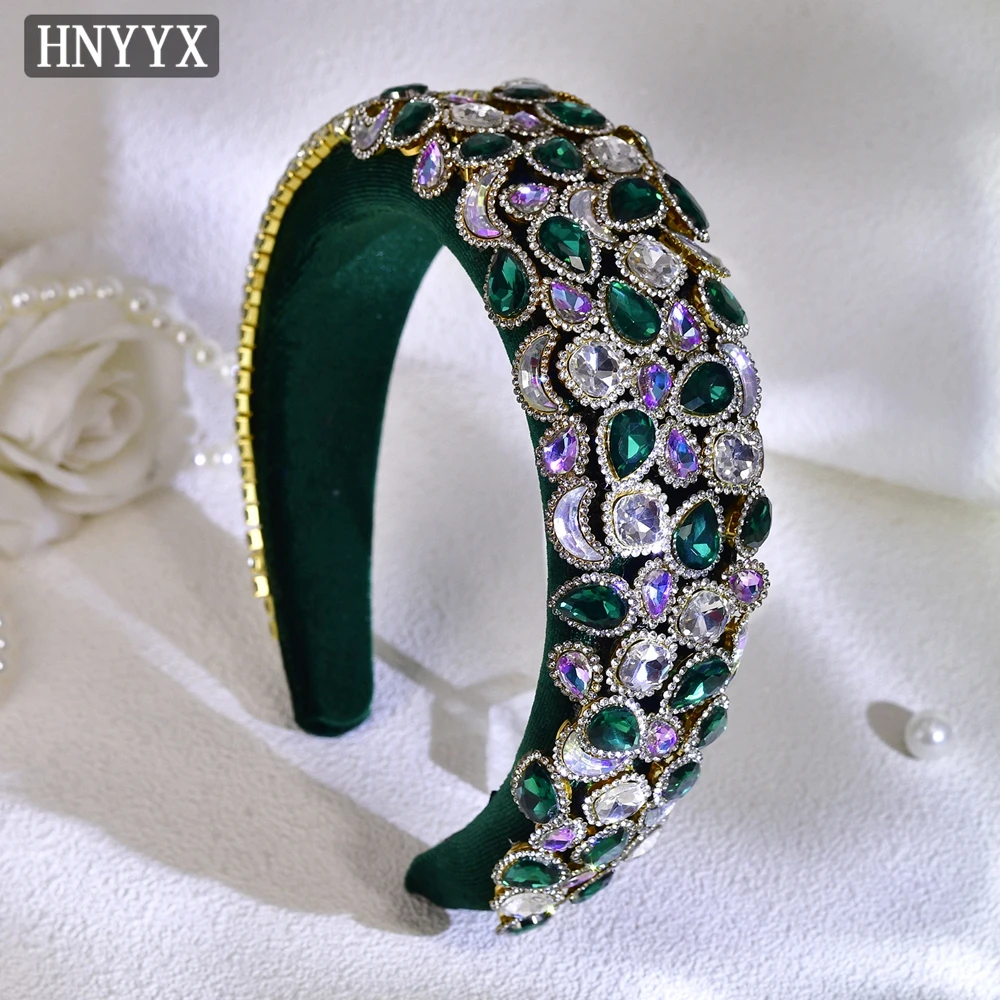 HNYYX Luxury Baroque Rhinestone Headband Sparkling Vintage Wide Hair Hoop Wedding Banquet Events Elegant Hair Accessory YXA258
HNYYX Luxury Baroque Rhinestone Headband Sparkling Vintage Wide Hair Hoop Wedding Banquet Events Elegant Hair Accessory YXA258