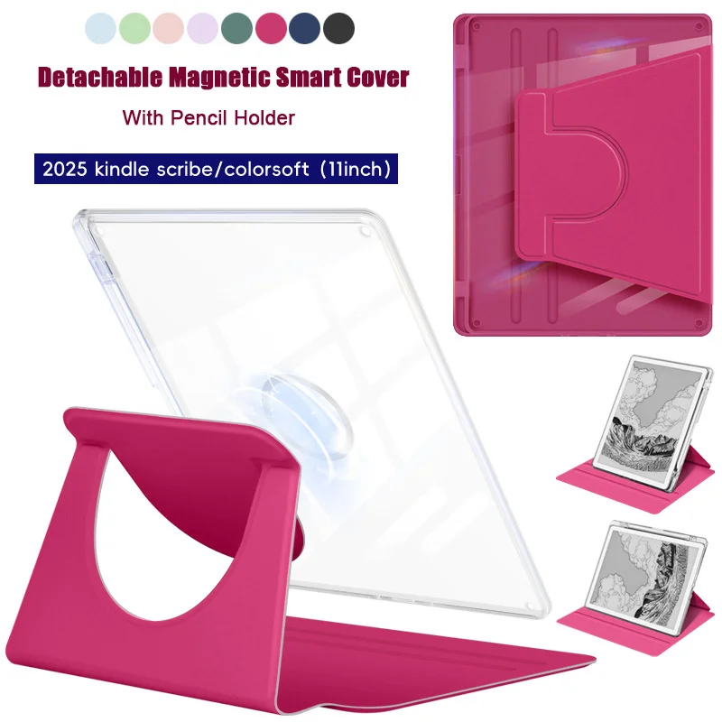 Detachable Magnetic Smart Case for Kindle Scribe 11 inch 2025 Scribe Colorsoft 11" Acrylic Ebook Cover Funda with Pencil Holder
Detachable Magnetic Smart Case for Kindle Scribe 11 inch 2025 Scribe Colorsoft 11" Acrylic Ebook Cover Funda with Pencil Holder