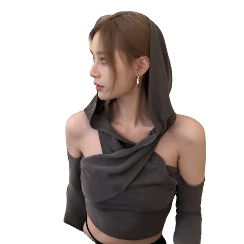 2025 New Vintage Y2k Millennium Spicy Cool Girl Unique Chic Off Shoulder Long Sleeve Hooded Solid Color Slim Fit High Street Top
2025 New Vintage Y2k Millennium Spicy Cool Girl Unique Chic Off Shoulder Long Sleeve Hooded Solid Color Slim Fit High Street Top