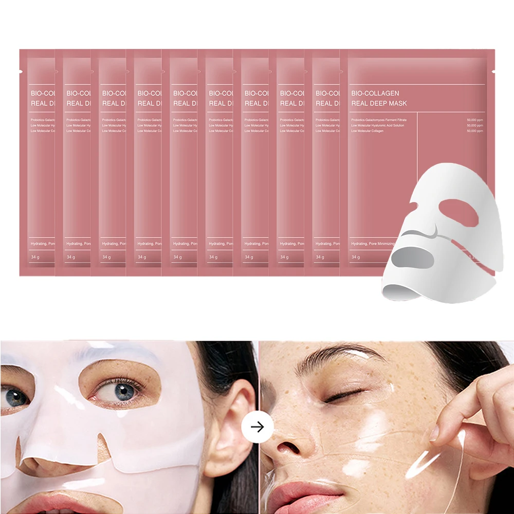 10PCs Absorbable Bio-Collagen Real Deep Mask Night Moisturizing Mask Firming Nourish Brightening Moisturizing Skin Care
10PCs Absorbable Bio-Collagen Real Deep Mask Night Moisturizing Mask Firming Nourish Brightening Moisturizing Skin Care