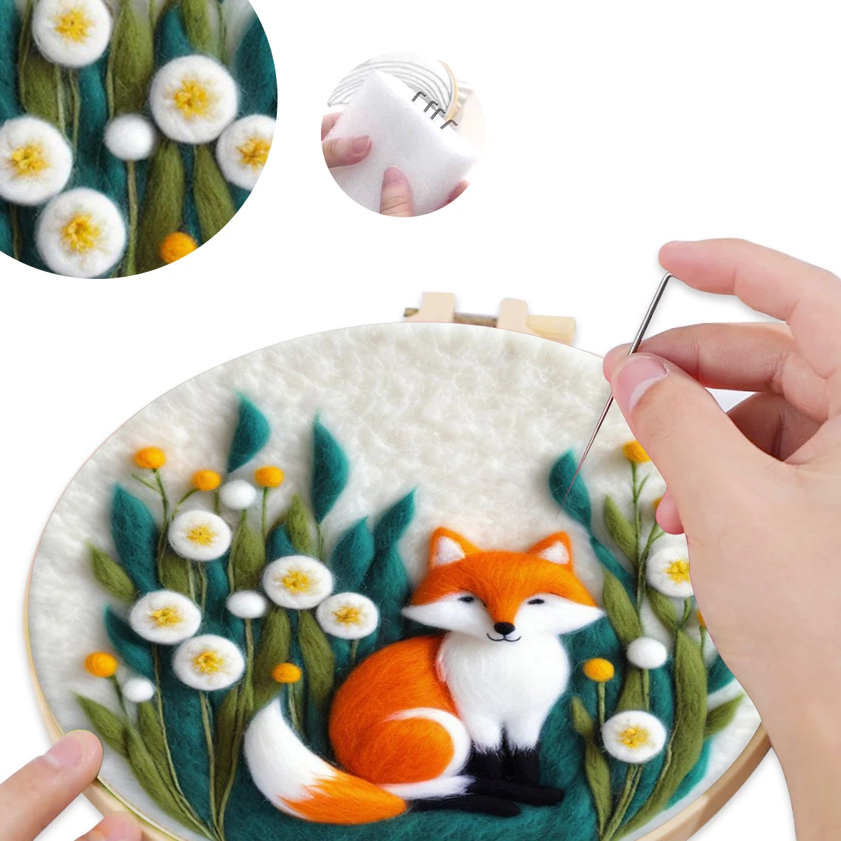 SDOYUNO Wool Fleece For Felting fox Needlework Embroidery Frame Set For Handicraft Diy Craft Package Adult Wool Felt Accessories
SDOYUNO Wool Fleece For Felting fox Needlework Embroidery Frame Set For Handicraft Diy Craft Package Adult Wool Felt Accessories