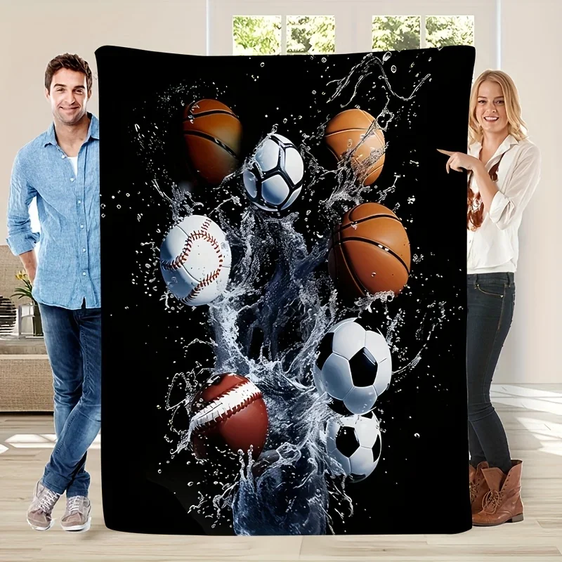 pc Comfortable Sports Ball Flannel Throw Blanket Vibrant Soccer Basketball Baseball Print in Black Soft Cozy AllSeason
pc Comfortable Sports Ball Flannel Throw Blanket Vibrant Soccer Basketball Baseball Print in Black Soft Cozy AllSeason