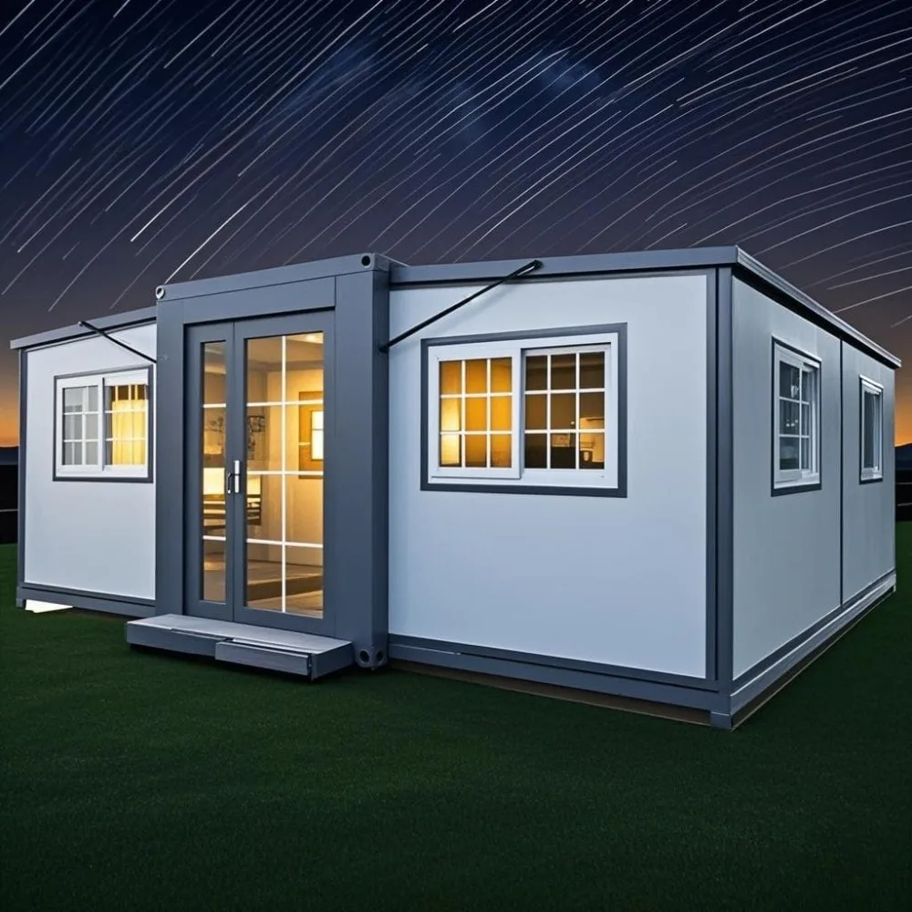 40ft 20ft Luxury Prefabricated 4 Bedrooms Easy Folding Sandwich Panel Expandable Container House Tiny Homes Cabin Garden Rooms
40ft 20ft Luxury Prefabricated 4 Bedrooms Easy Folding Sandwich Panel Expandable Container House Tiny Homes Cabin Garden Rooms