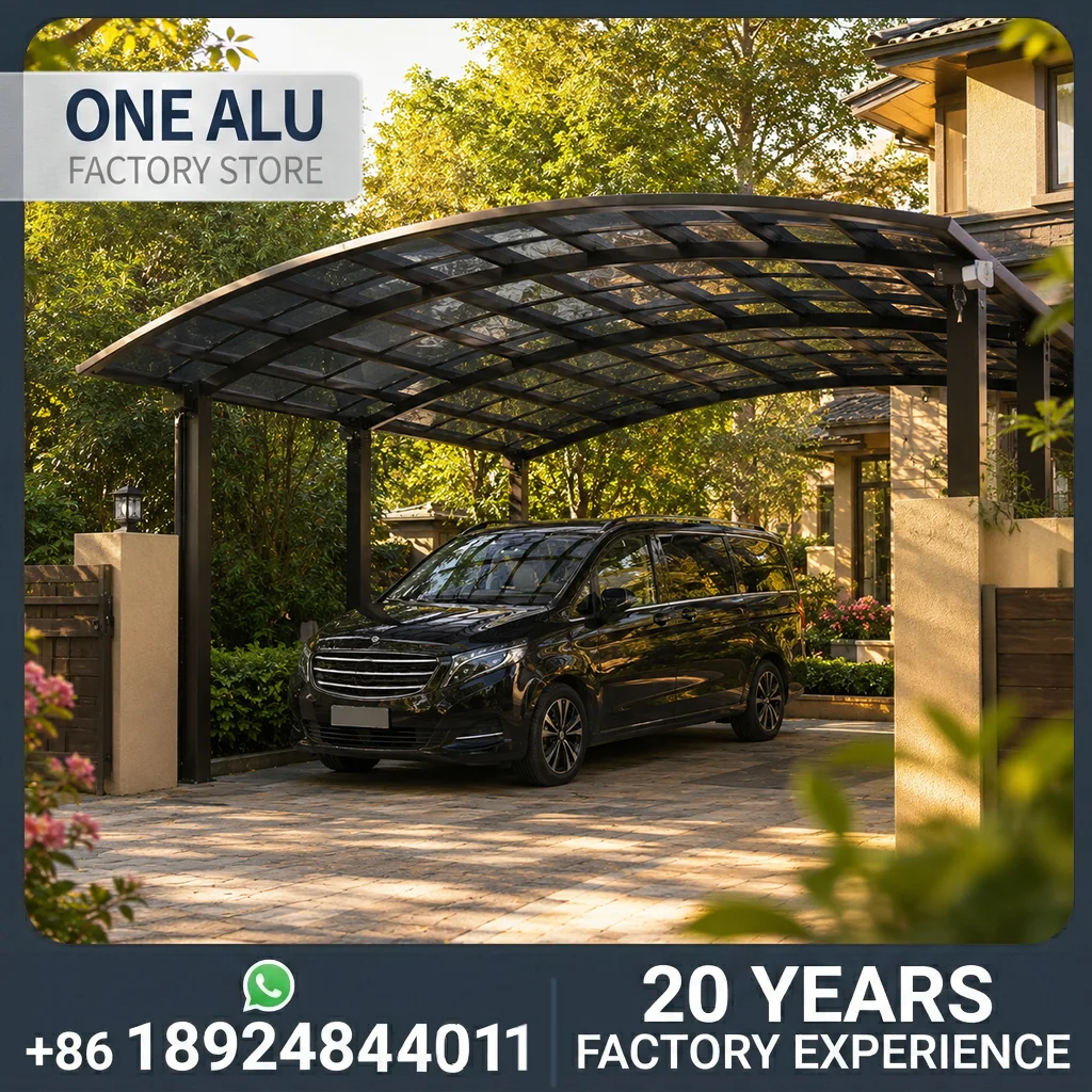 OneAlu ArcElite Carport: UV-Blocking Vehicle Shelter for Family Driveways with Reinforced Aluminum Frame
OneAlu ArcElite Carport: UV-Blocking Vehicle Shelter for Family Driveways with Reinforced Aluminum Frame