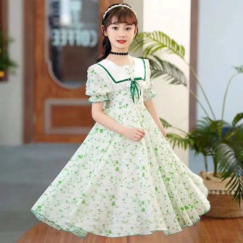 Summer Short Sleeve Dress Girls Floral Dress Toddler Kids Clothes 4-12 Years Children Girls Princess Dress Thin Floral Dresses
Summer Short Sleeve Dress Girls Floral Dress Toddler Kids Clothes 4-12 Years Children Girls Princess Dress Thin Floral Dresses