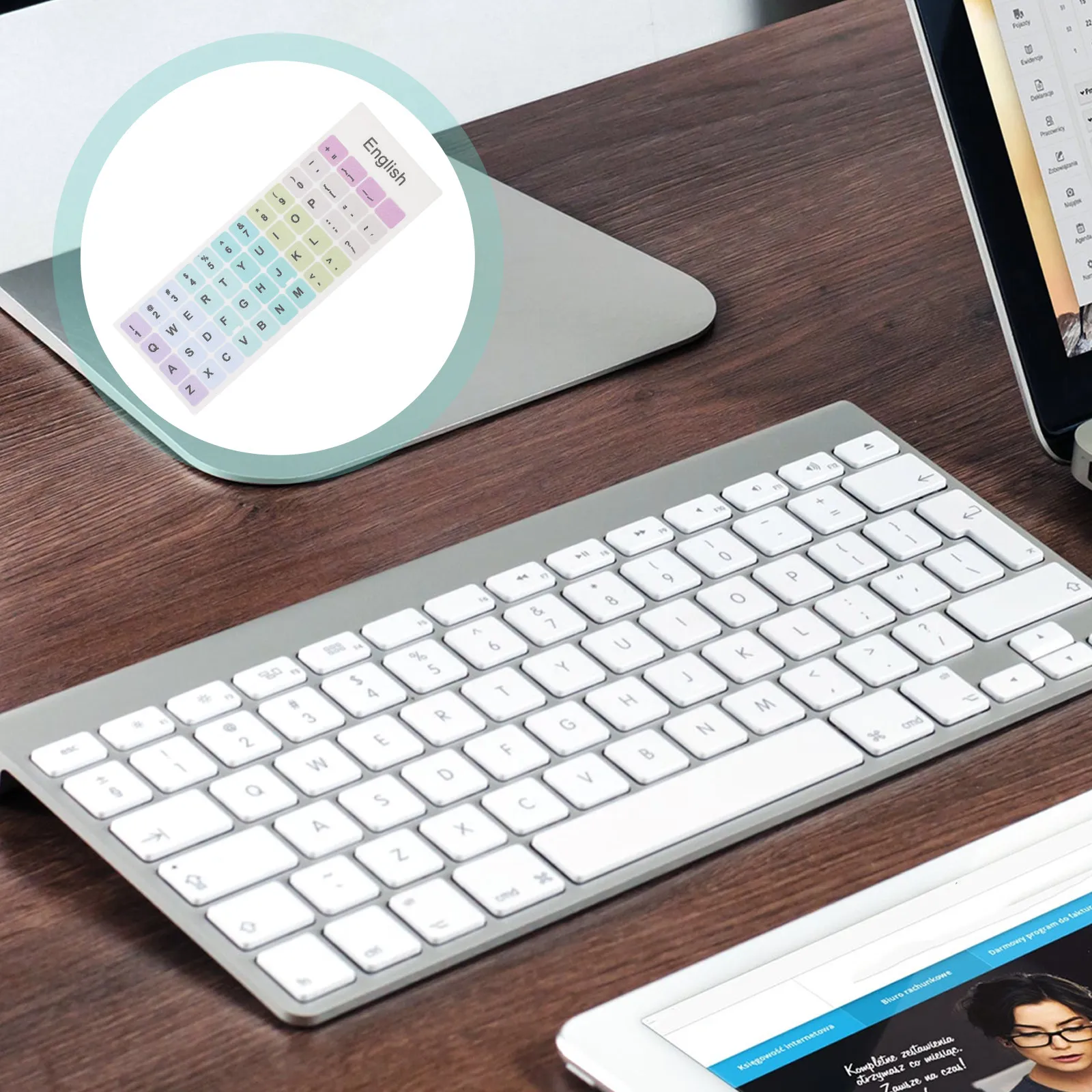 2 Sheets Universal English Keyboard Sticker Replacement Decal for Laptop Desktop 1:1 Size Fit Language Learning and Key Renewal
2 Sheets Universal English Keyboard Sticker Replacement Decal for Laptop Desktop 1:1 Size Fit Language Learning and Key Renewal