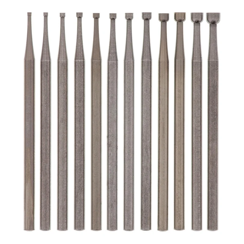 A53Q-12 Pcs Round Cup Burr Set, 3/32Inch Shank Wire Rounder Bits Jewelry Carving Bits (0.8-3.0Mm)
A53Q-12 Pcs Round Cup Burr Set, 3/32Inch Shank Wire Rounder Bits Jewelry Carving Bits (0.8-3.0Mm)