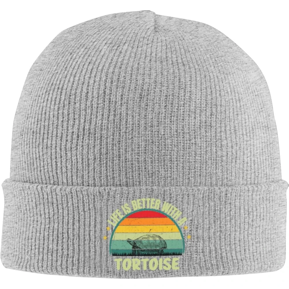 Lifes Is Better with A Tortoise Hat Knitted Winter Funny Beanie for Men Women Cute Knit Cap Perfect for Winter Wear Print
Lifes Is Better with A Tortoise Hat Knitted Winter Funny Beanie for Men Women Cute Knit Cap Perfect for Winter Wear Print