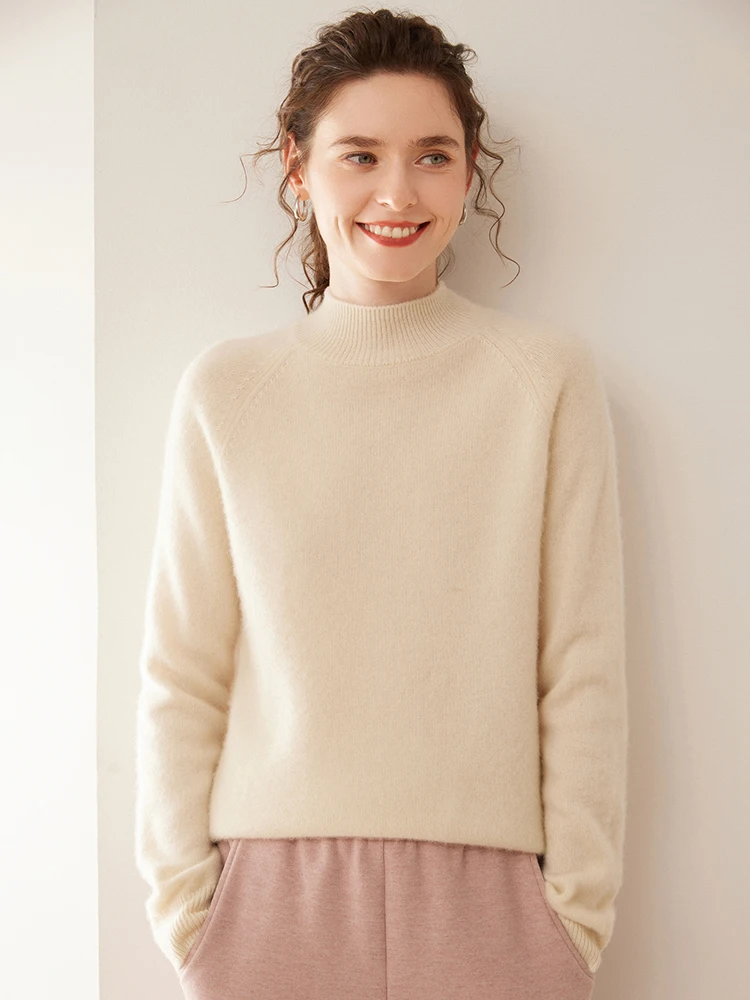 100% Cashmere Knitwear Women's Mock-neck Cashmere Sweaters Long Sleeve Pullovers Autumn Winter Warm Basic Classical Female Tops
100% Cashmere Knitwear Women's Mock-neck Cashmere Sweaters Long Sleeve Pullovers Autumn Winter Warm Basic Classical Female Tops