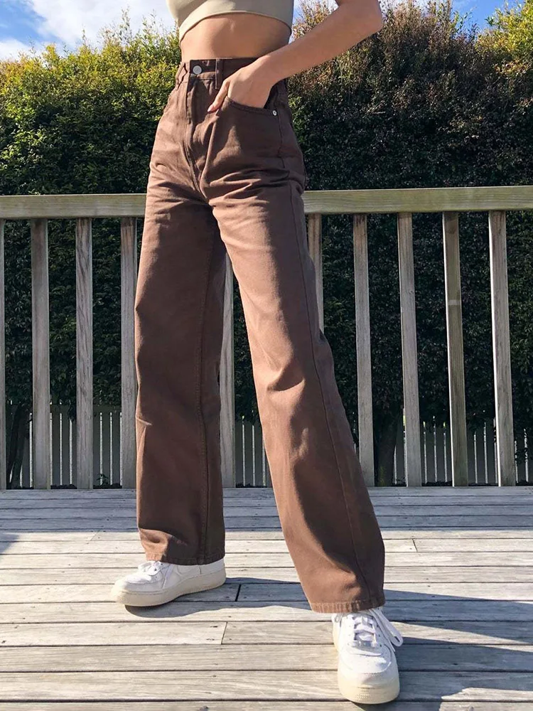 2024 Women High Waist Wide Leg Jeans Lady Baggy Oversized Denim Pants Streetwear Straight Leg Classic Casual Brown Long Trouser
2024 Women High Waist Wide Leg Jeans Lady Baggy Oversized Denim Pants Streetwear Straight Leg Classic Casual Brown Long Trouser