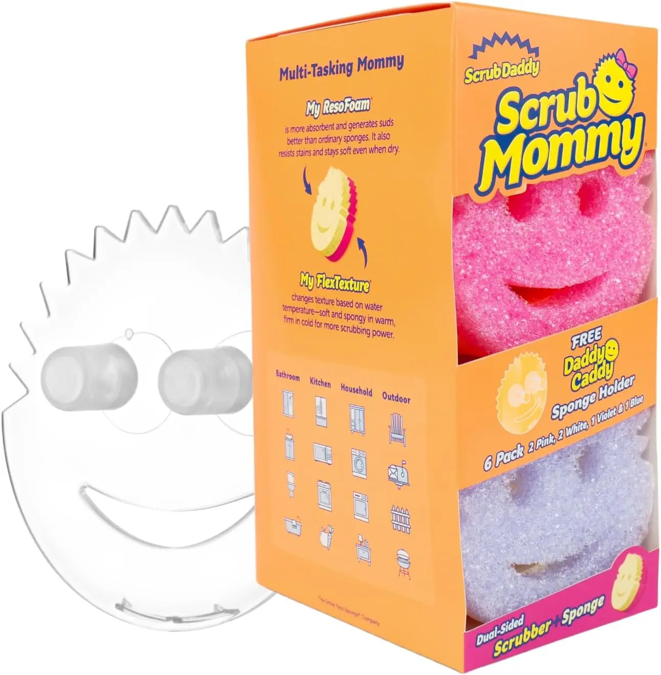 6 Scrub Sponges & 1 Sponge Holder - Scratch-Free for Dishes & Multipurpose Cleaning - BPA Free & Made
6 Scrub Sponges & 1 Sponge Holder - Scratch-Free for Dishes & Multipurpose Cleaning - BPA Free & Made