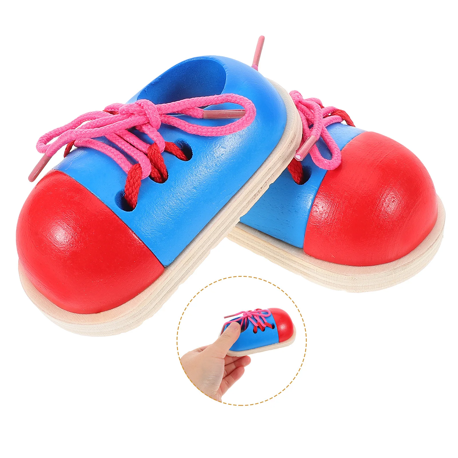 2Pcs Wooden Shoe Lacing Early Learning Kit Tie Shoelaces Practice Activity Develop Fine Motor Skills for Toddlers
2Pcs Wooden Shoe Lacing Early Learning Kit Tie Shoelaces Practice Activity Develop Fine Motor Skills for Toddlers