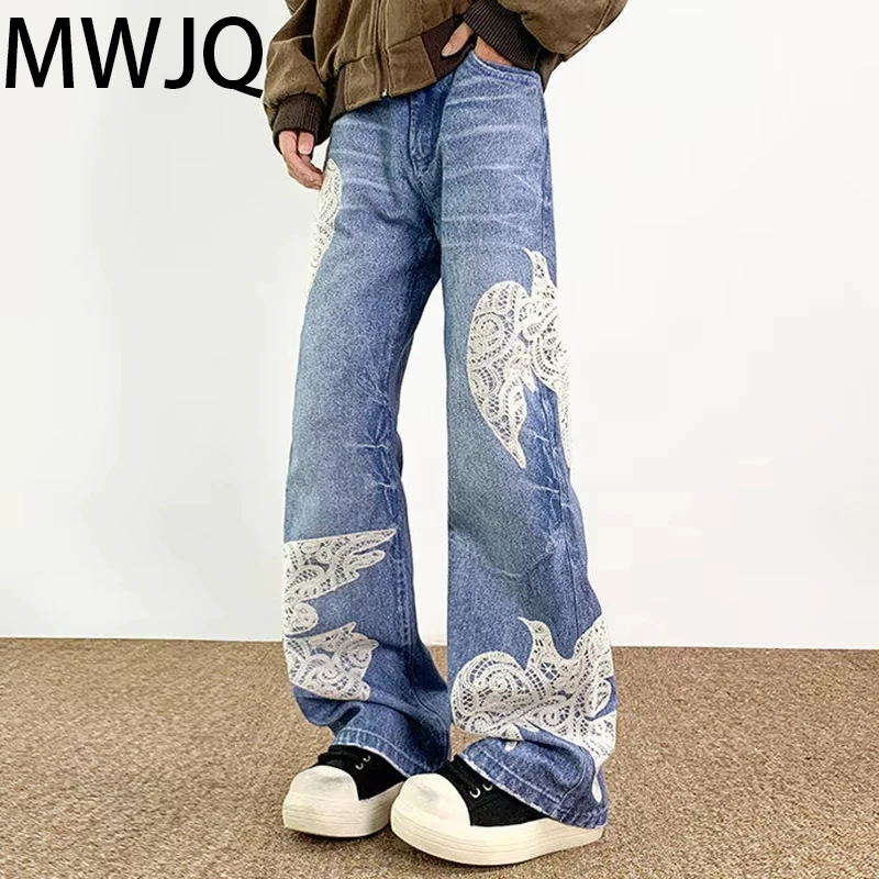 MWJQ American Printed Design Jeans Men's High Street Slimming Fashion Straight Leg Pants Spring 2025 New Denim Trousers 010055
MWJQ American Printed Design Jeans Men's High Street Slimming Fashion Straight Leg Pants Spring 2025 New Denim Trousers 010055
