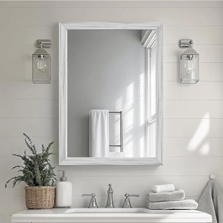 Effect Framed Wall Mirror 24x32 Rectangle Mirror Anti-desilvering Tempered Glass Sustainableand Sturdy Frame Farmhouse Mirror A
Effect Framed Wall Mirror 24x32 Rectangle Mirror Anti-desilvering Tempered Glass Sustainableand Sturdy Frame Farmhouse Mirror A