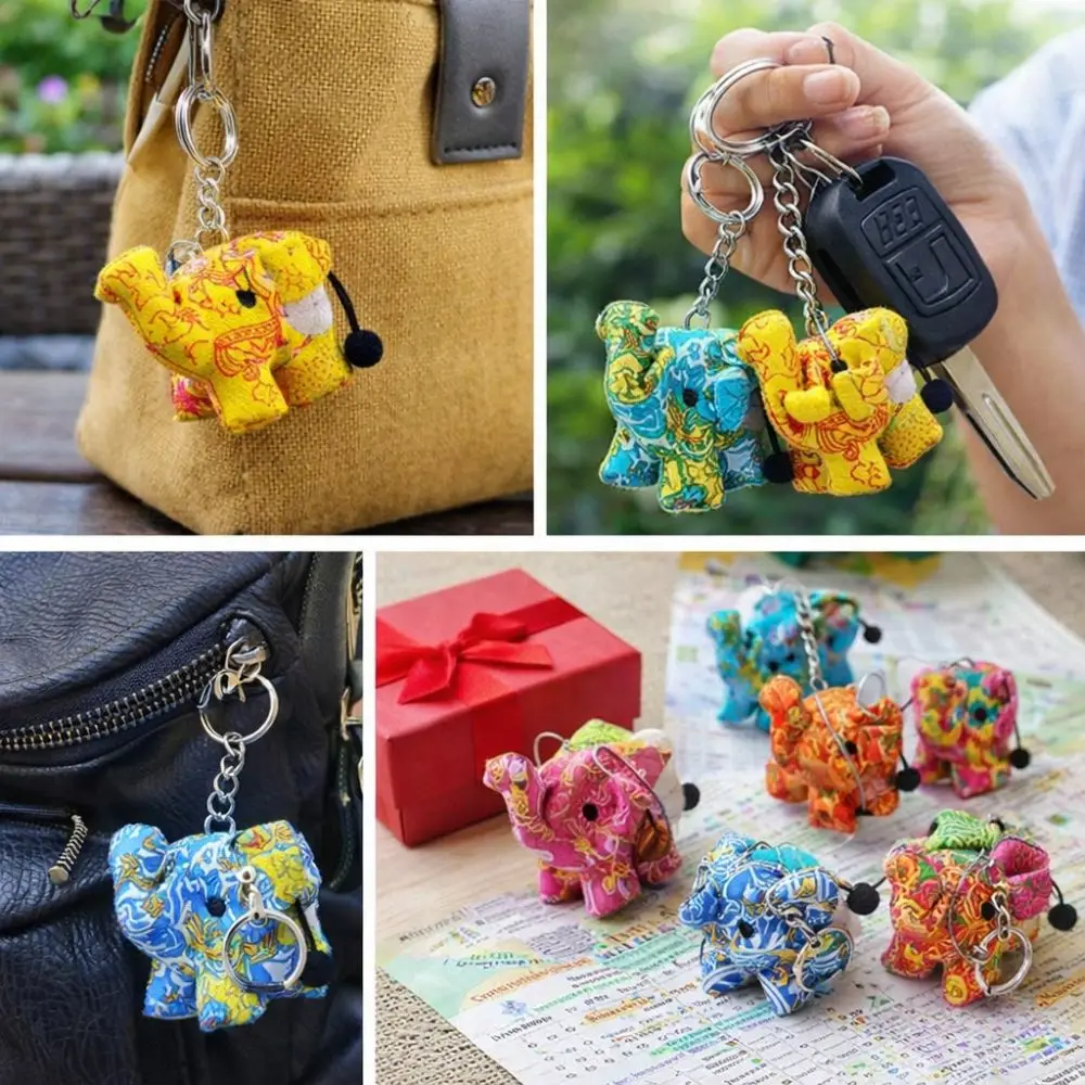 Traditional Thai Fabric Elephant Keychain Handmade Cartoon Pendant Animal DIY Ganesha Keychain Travel Gift
Traditional Thai Fabric Elephant Keychain Handmade Cartoon Pendant Animal DIY Ganesha Keychain Travel Gift