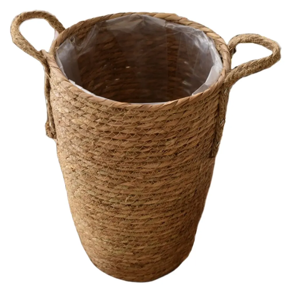 Woven Plant Display Basket Light Brown Seaweed Woven Flower Pot Multi Purpose Woven Basket Indoor Tree Pot Rustic Garden Decor
Woven Plant Display Basket Light Brown Seaweed Woven Flower Pot Multi Purpose Woven Basket Indoor Tree Pot Rustic Garden Decor