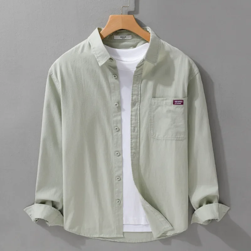 Spring and Summer New Mens Long Sleeve Shirt Simple Pure Cotton Solid Button Up Shirt Men Japanese Style Casual Shirts Daily Top
Spring and Summer New Mens Long Sleeve Shirt Simple Pure Cotton Solid Button Up Shirt Men Japanese Style Casual Shirts Daily Top
