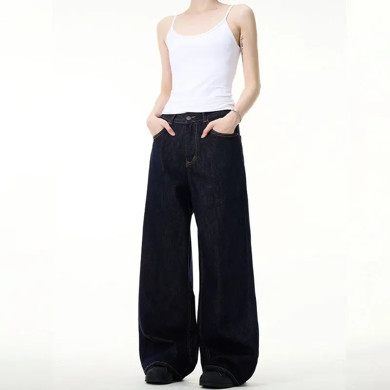 Американские простые прямые джинсы в стиле ретро, женские осенние и зимние новые модные свободные широкие брюки, повседневные женские джинсы длиной до пола
Американские простые прямые джинсы в стиле ретро, женские осенние и зимние новые модные свободные широкие брюки, повседневные женские джинсы длиной до пола