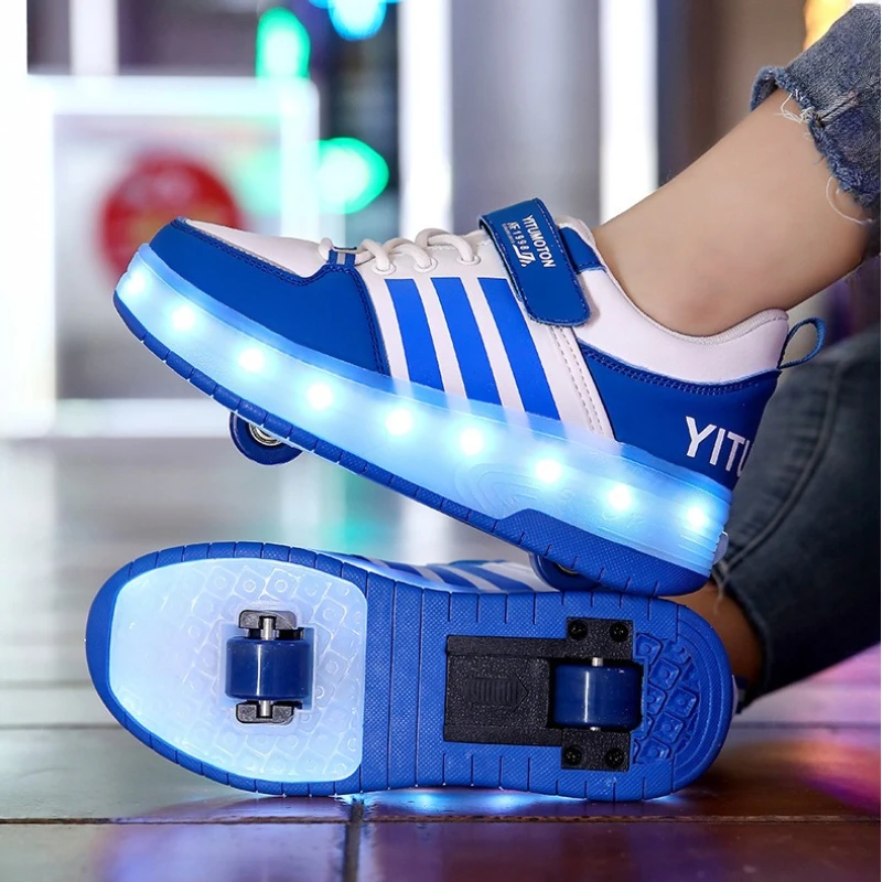 Children's Roller Skating Shoes with 2 Wheel LED Skate Shoes Flying Roller Sneaker 2 in 1 Removable Pulley Skate Skating Parkour
Children's Roller Skating Shoes with 2 Wheel LED Skate Shoes Flying Roller Sneaker 2 in 1 Removable Pulley Skate Skating Parkour