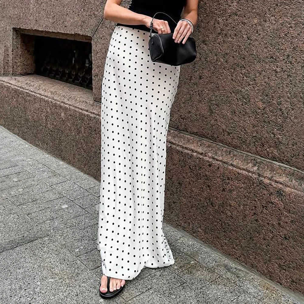 Pop White Polka Dot Skirt Elegant Fashion Contrast Slim High Waist Patchwork Skirts Luxury New Party Women's Y2k Maxi Skirt
Pop White Polka Dot Skirt Elegant Fashion Contrast Slim High Waist Patchwork Skirts Luxury New Party Women's Y2k Maxi Skirt