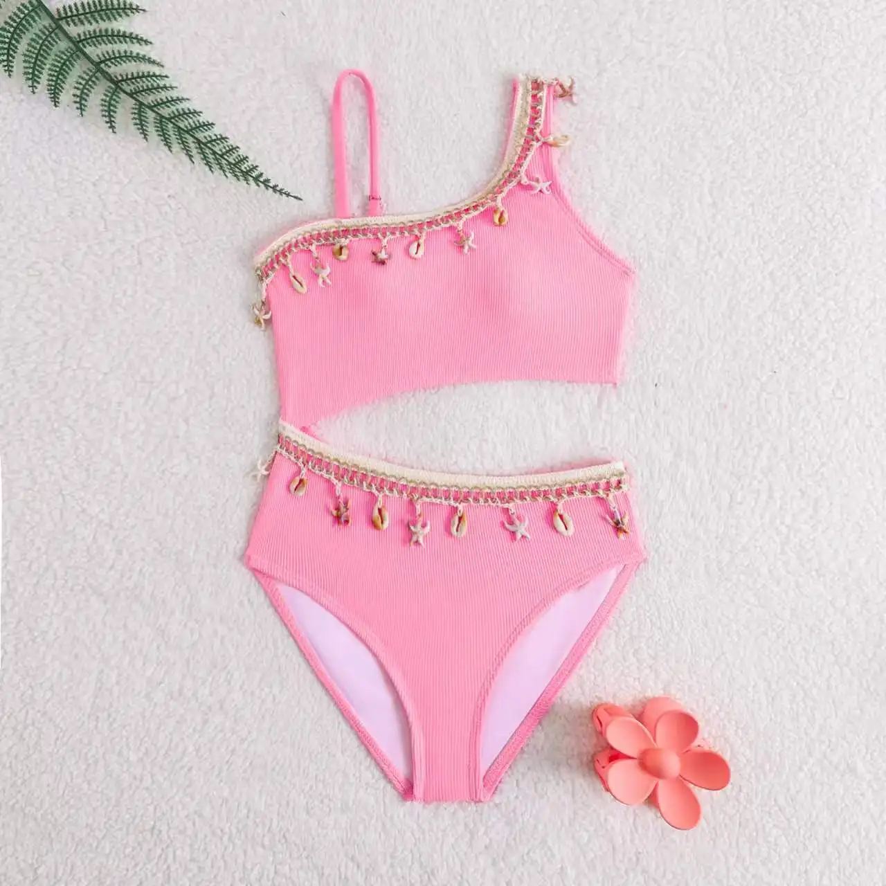 Girl One Shoulder Shell Starfish One Piece Swimsuit for Kids Children's Swimwear 8-12 Years Beach Wear Cut Out Bathing Suit Teen
Girl One Shoulder Shell Starfish One Piece Swimsuit for Kids Children's Swimwear 8-12 Years Beach Wear Cut Out Bathing Suit Teen