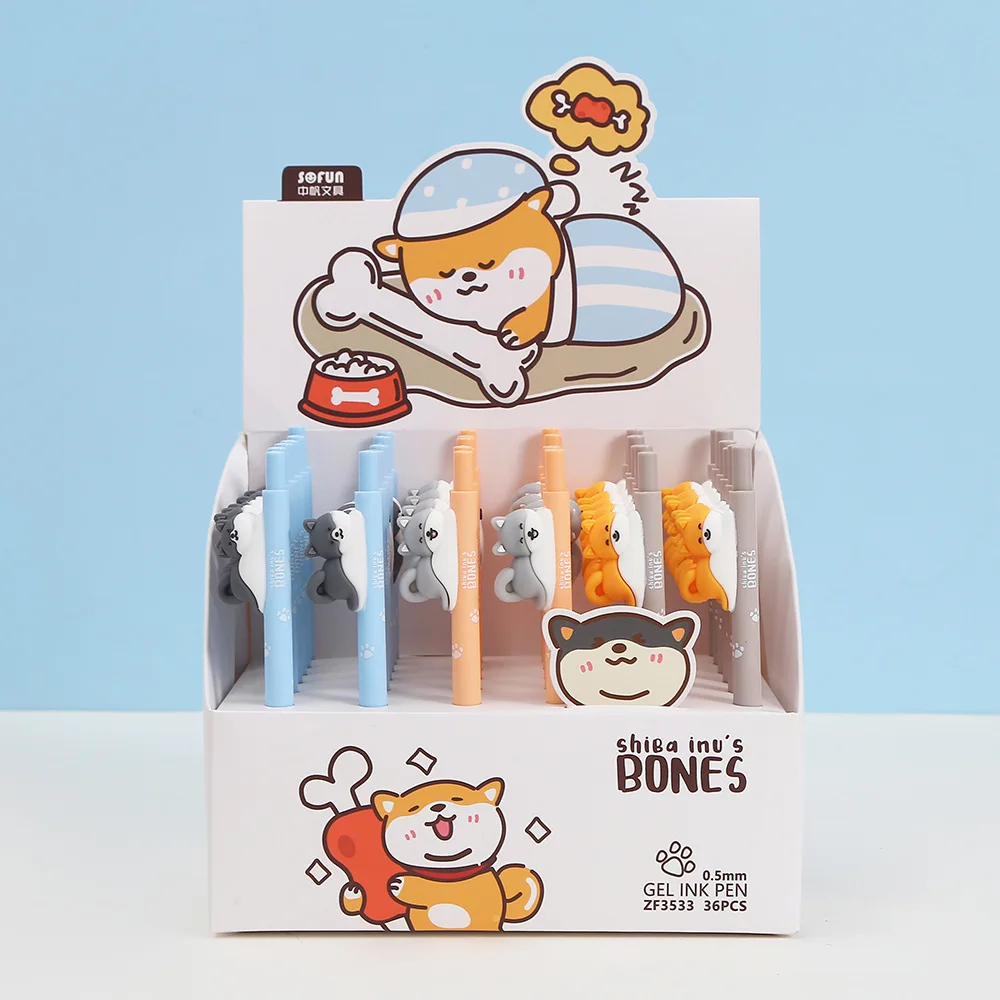 36 pcs/lot Kawaii Dog Press Gel Pen Cute 0.5mm Black Ink Neutral Pens For Writing Office School Supplies
36 pcs/lot Kawaii Dog Press Gel Pen Cute 0.5mm Black Ink Neutral Pens For Writing Office School Supplies