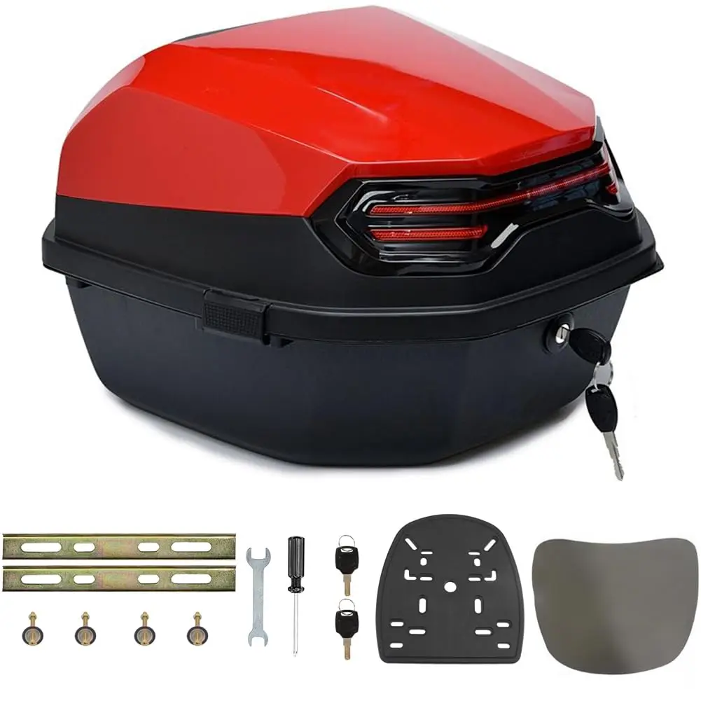 Багажник мотоцикла 35л, универсальный верхний чехол, водонепроницаемый шлем, пластиковый ящик для хранения багажа с мягкой спинкой, запираемый мото
Багажник мотоцикла 35л, универсальный верхний чехол, водонепроницаемый шлем, пластиковый ящик для хранения багажа с мягкой спинкой, запираемый мото