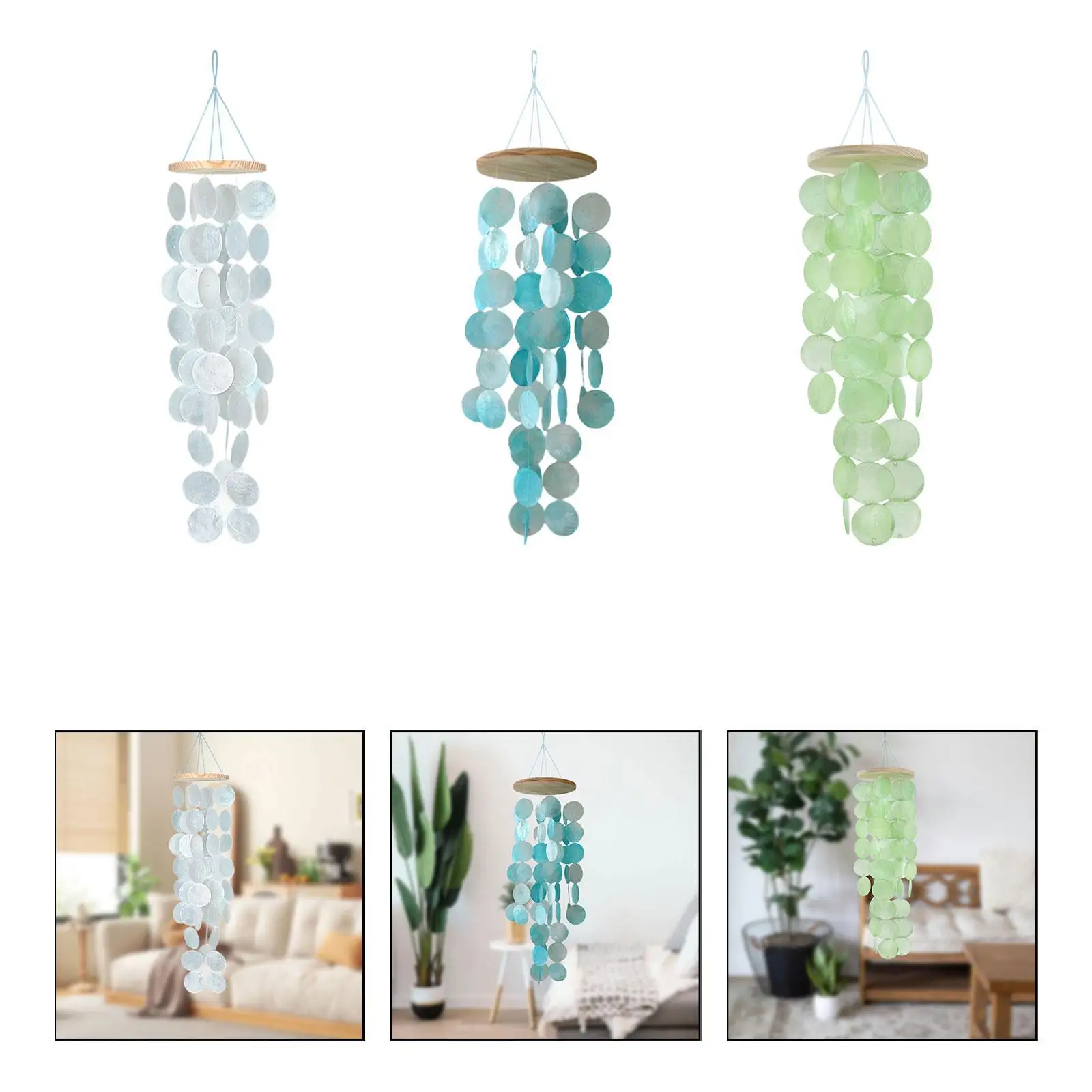 Sea Shell Wind Chimes Decoration Versatile 12x45cm Handicrafts Wiht Hanging Strings for Outdoor Balcony Decorative Lightweight
Sea Shell Wind Chimes Decoration Versatile 12x45cm Handicrafts Wiht Hanging Strings for Outdoor Balcony Decorative Lightweight