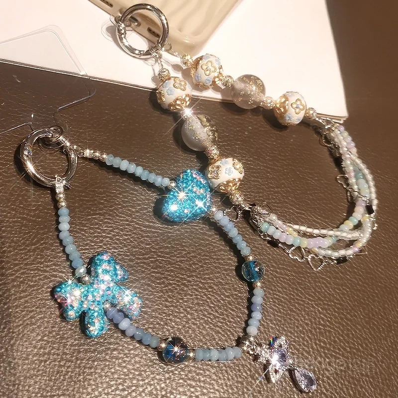 Mobile Phone Lanyard Crystal Beaded Mobile Phone Chain Shiny Rhinestone Chain Hand Beaded Full Diamond Butterfly Pendant Rope
Mobile Phone Lanyard Crystal Beaded Mobile Phone Chain Shiny Rhinestone Chain Hand Beaded Full Diamond Butterfly Pendant Rope