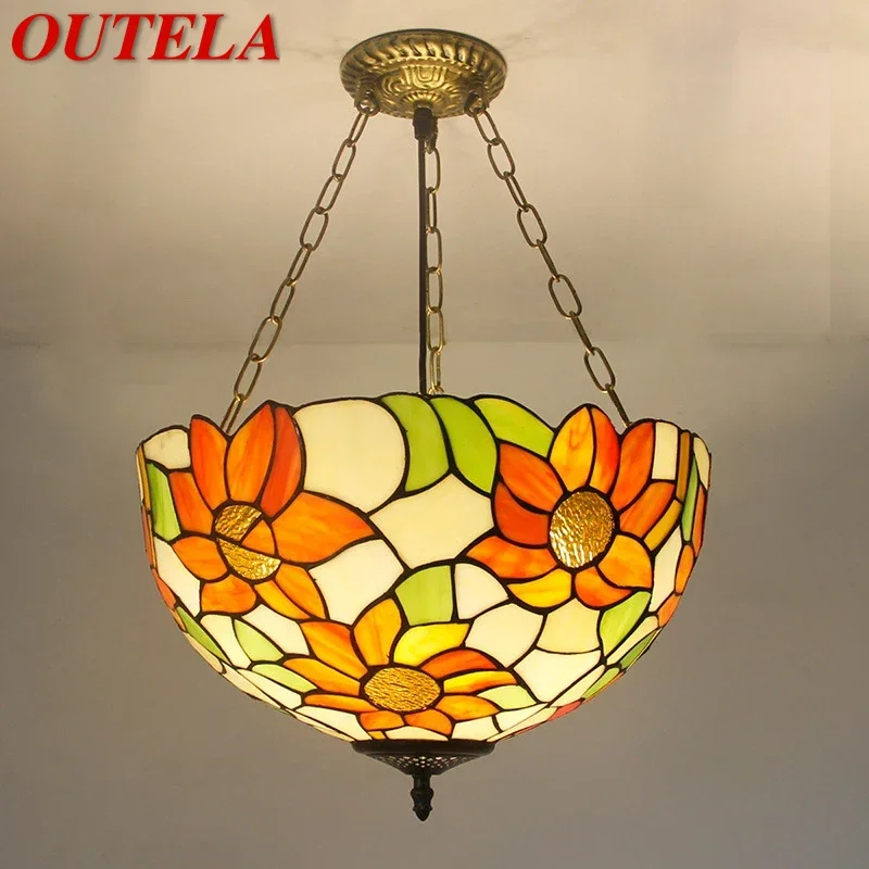 OUTELA Tiffany Pendant Lamp LED Retro Creativity Living Room restaurant Bedroom Villa Hotel Corridor Color Glass Chandelier
OUTELA Tiffany Pendant Lamp LED Retro Creativity Living Room restaurant Bedroom Villa Hotel Corridor Color Glass Chandelier