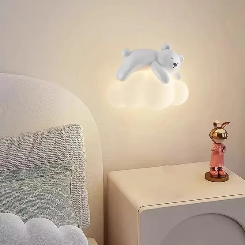 Weiße Wolken Bär Light LED Wood Cartoon Rabbit Living Room Children's Room Lamp Modern Warm Romantic Princess Bedside Wall Light
Weiße Wolken Bär Light LED Wood Cartoon Rabbit Living Room Children's Room Lamp Modern Warm Romantic Princess Bedside Wall Light