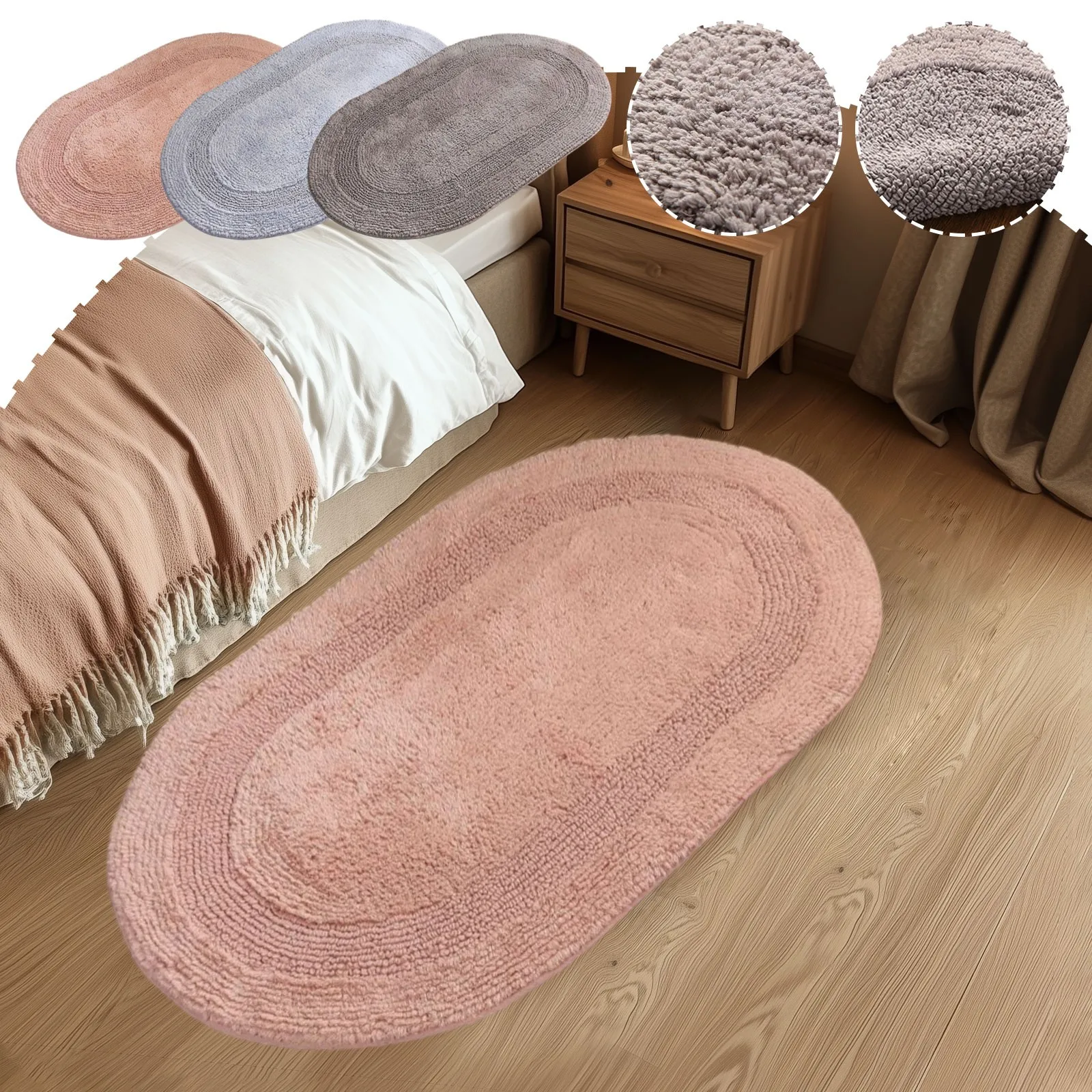 Simple Home Carpet Oval Solid Color Floor Mat Non-Slip Foot Pad Suitable for Living Room Entrance Doormat Home Room Decoration
Simple Home Carpet Oval Solid Color Floor Mat Non-Slip Foot Pad Suitable for Living Room Entrance Doormat Home Room Decoration