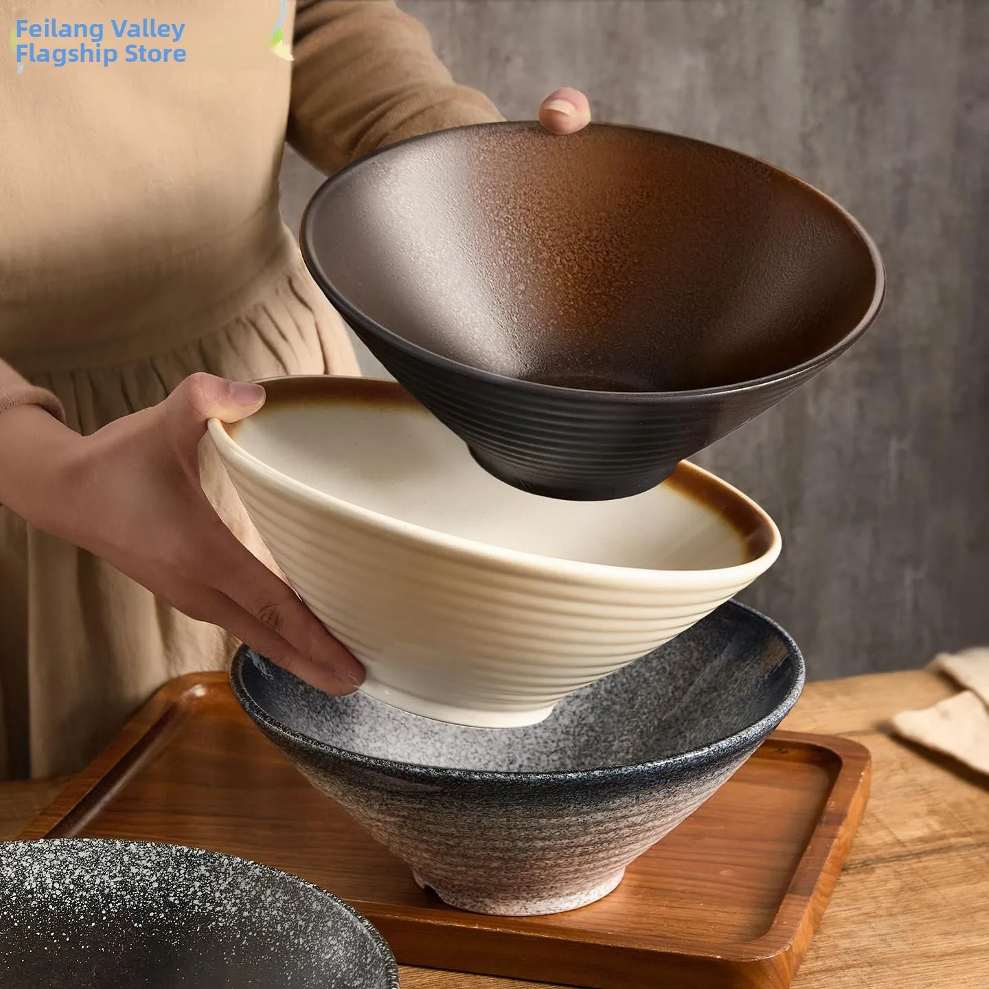 Large 8-Inch Japanese Style Ceramic Bowl Noodle Soup Bowl Bowl for Instant Noodles High Aesthetic Value Home Use Bowl
Large 8-Inch Japanese Style Ceramic Bowl Noodle Soup Bowl Bowl for Instant Noodles High Aesthetic Value Home Use Bowl