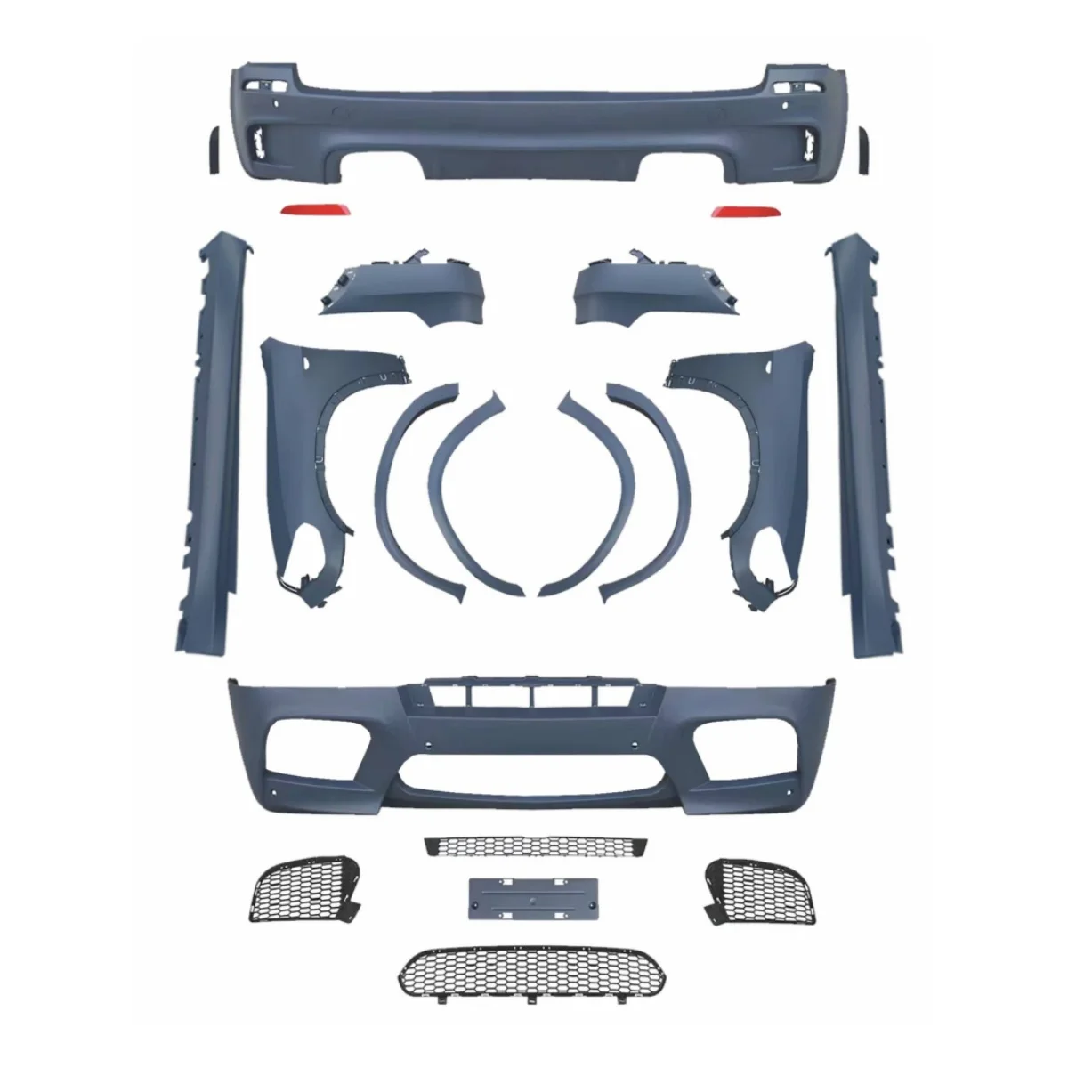 STLF Wholesale for BMWs X5 E70 2008-2010 Upgrade to X5M Body Kit Full Exterior Bolt-On Front/Rear Bumpers Side Skirts & Diffuser
STLF Wholesale for BMWs X5 E70 2008-2010 Upgrade to X5M Body Kit Full Exterior Bolt-On Front/Rear Bumpers Side Skirts & Diffuser