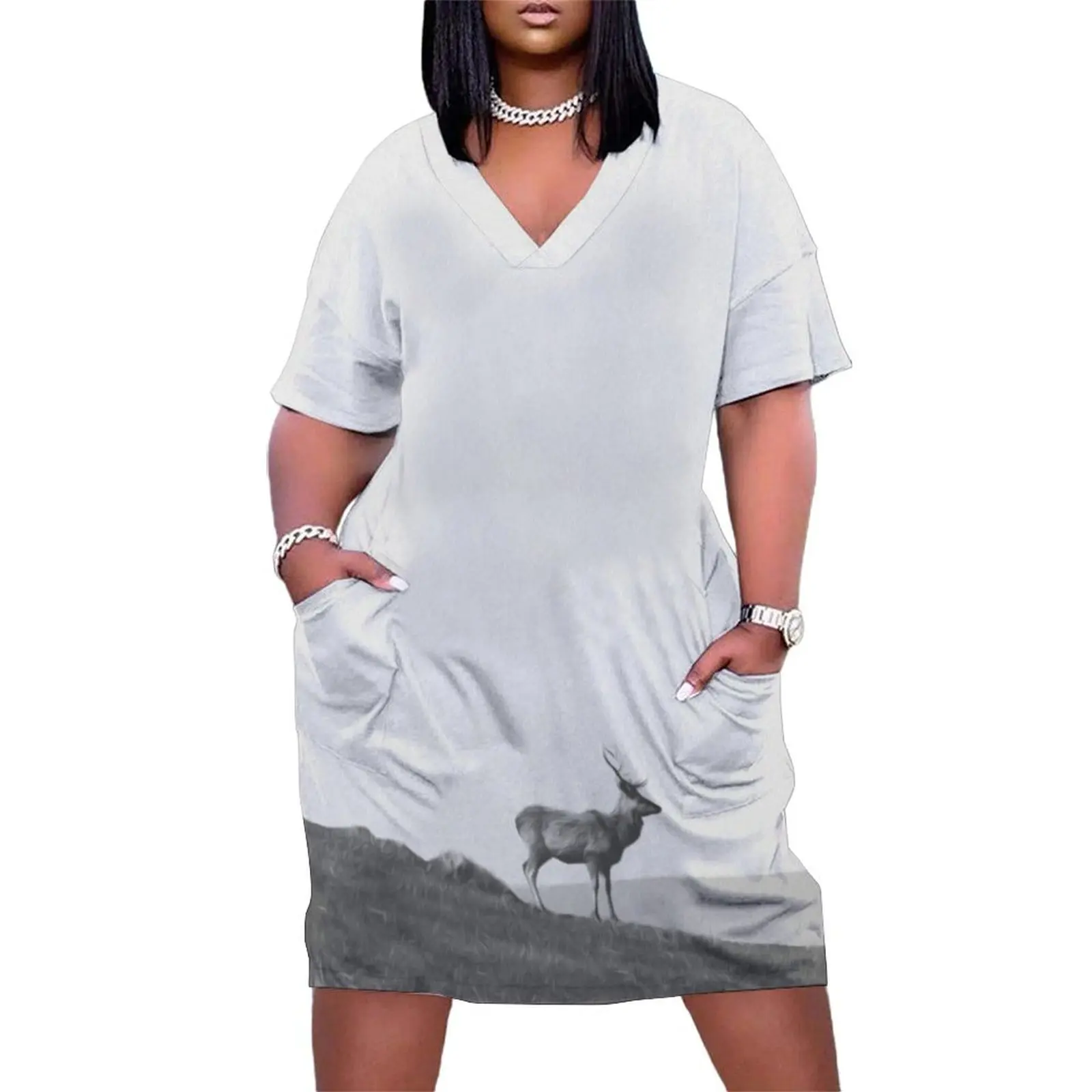 Deer Animal Wildlife Peak Mountain Landscape Loose Pocket Dress cocktail dresses Dress for pregnant women
Deer Animal Wildlife Peak Mountain Landscape Loose Pocket Dress cocktail dresses Dress for pregnant women