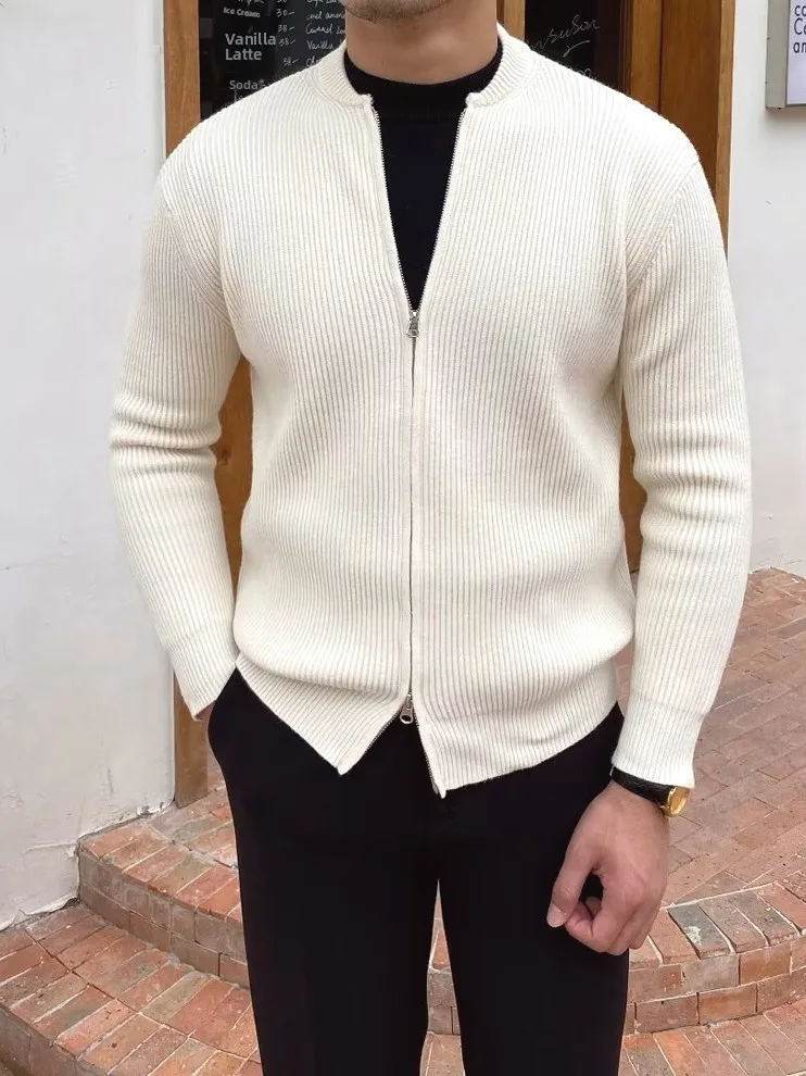 Французский вязаный шерстяной кардиган для мужчин, приталенный свитшот-куртка с двойной молнией, мягкий, дышащий, для повседневной носки
Французский вязаный шерстяной кардиган для мужчин, приталенный свитшот-куртка с двойной молнией, мягкий, дышащий, для повседневной носки