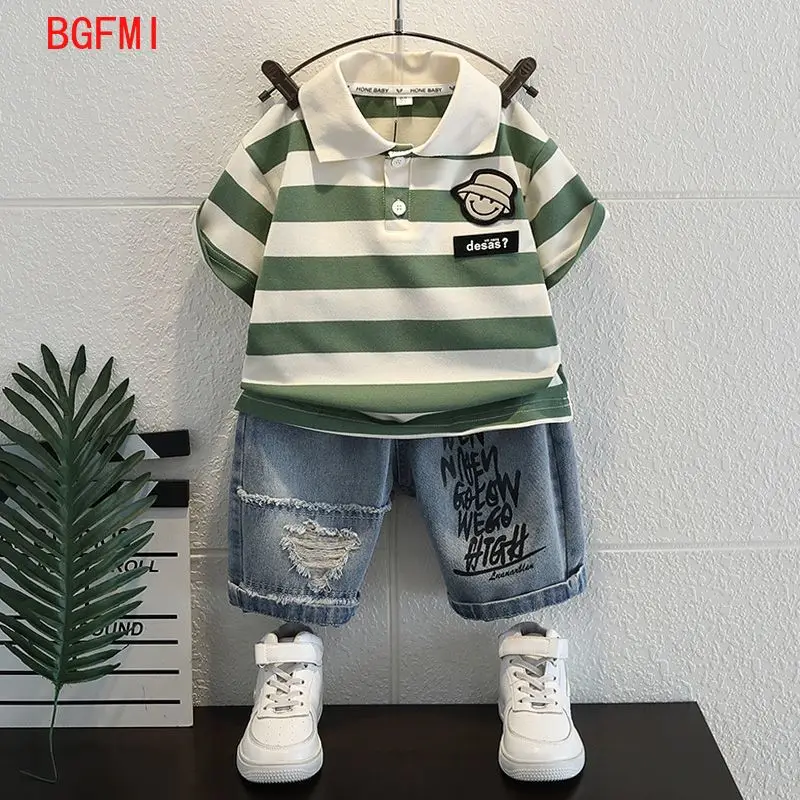 Korean Casual Children's Clothing Set Summer New Kids Clothes Boys Short Sleeved Polo Shirt Shorts 2-piece Set Baby Outfit Set
Korean Casual Children's Clothing Set Summer New Kids Clothes Boys Short Sleeved Polo Shirt Shorts 2-piece Set Baby Outfit Set
