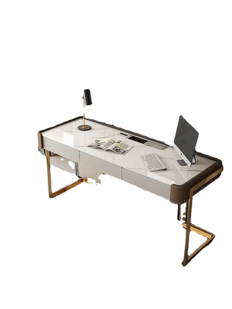 YY Stone Plate Saddle Leather Desk Modern Household Light Luxury Computer Desk
YY Stone Plate Saddle Leather Desk Modern Household Light Luxury Computer Desk