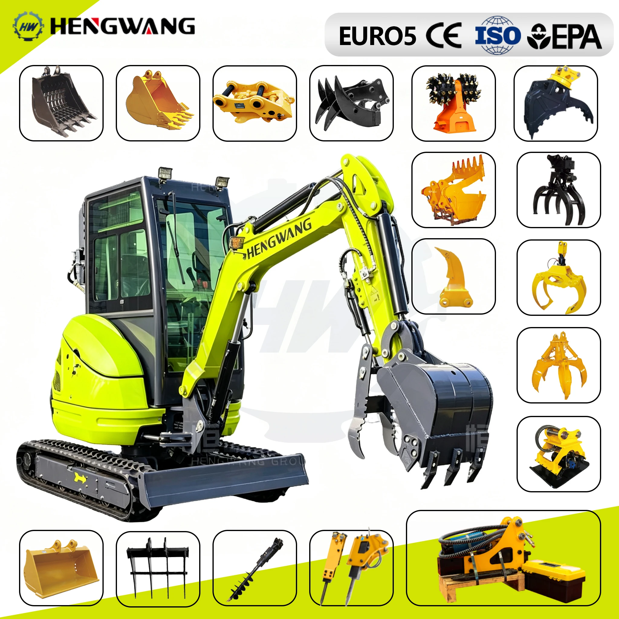 New 2.5 Ton Mini Excavator AC Cabin Hydraulic Diesel Euro 5 Small Digger Optional Kubota Engine Crawler Excavators
New 2.5 Ton Mini Excavator AC Cabin Hydraulic Diesel Euro 5 Small Digger Optional Kubota Engine Crawler Excavators