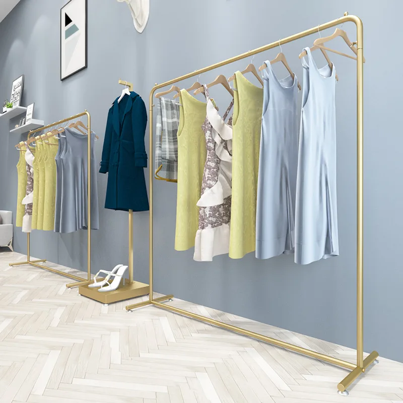 Custom. Clothes Hanger Floor Clothing Store Display Stand Women's Clothing Shelf Net Red Clothes Rack Factory Gold Clo
Custom. Clothes Hanger Floor Clothing Store Display Stand Women's Clothing Shelf Net Red Clothes Rack Factory Gold Clo