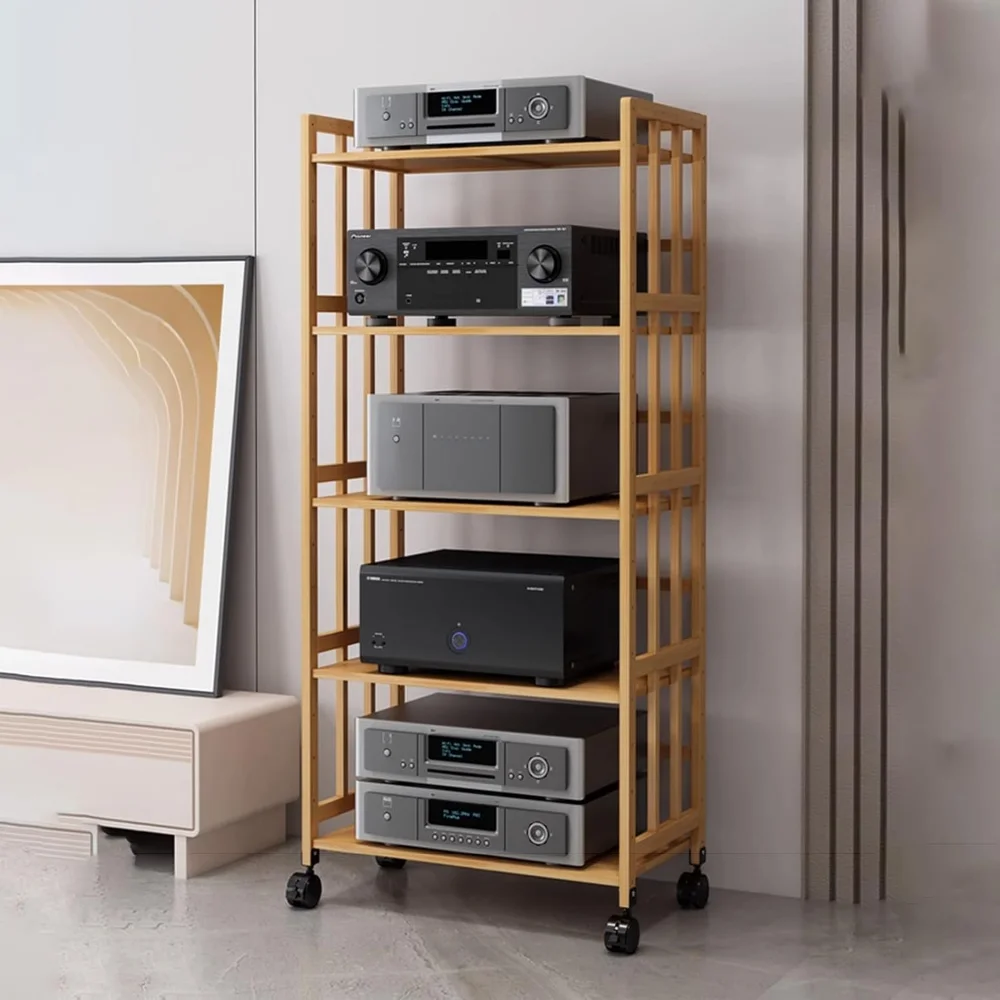 5 Tier Stereo Cabinet Furniture with Adjustable Shelf, Large Capacity Bamboo Media Storage Rack, Corner Bookshelf for Office
5 Tier Stereo Cabinet Furniture with Adjustable Shelf, Large Capacity Bamboo Media Storage Rack, Corner Bookshelf for Office