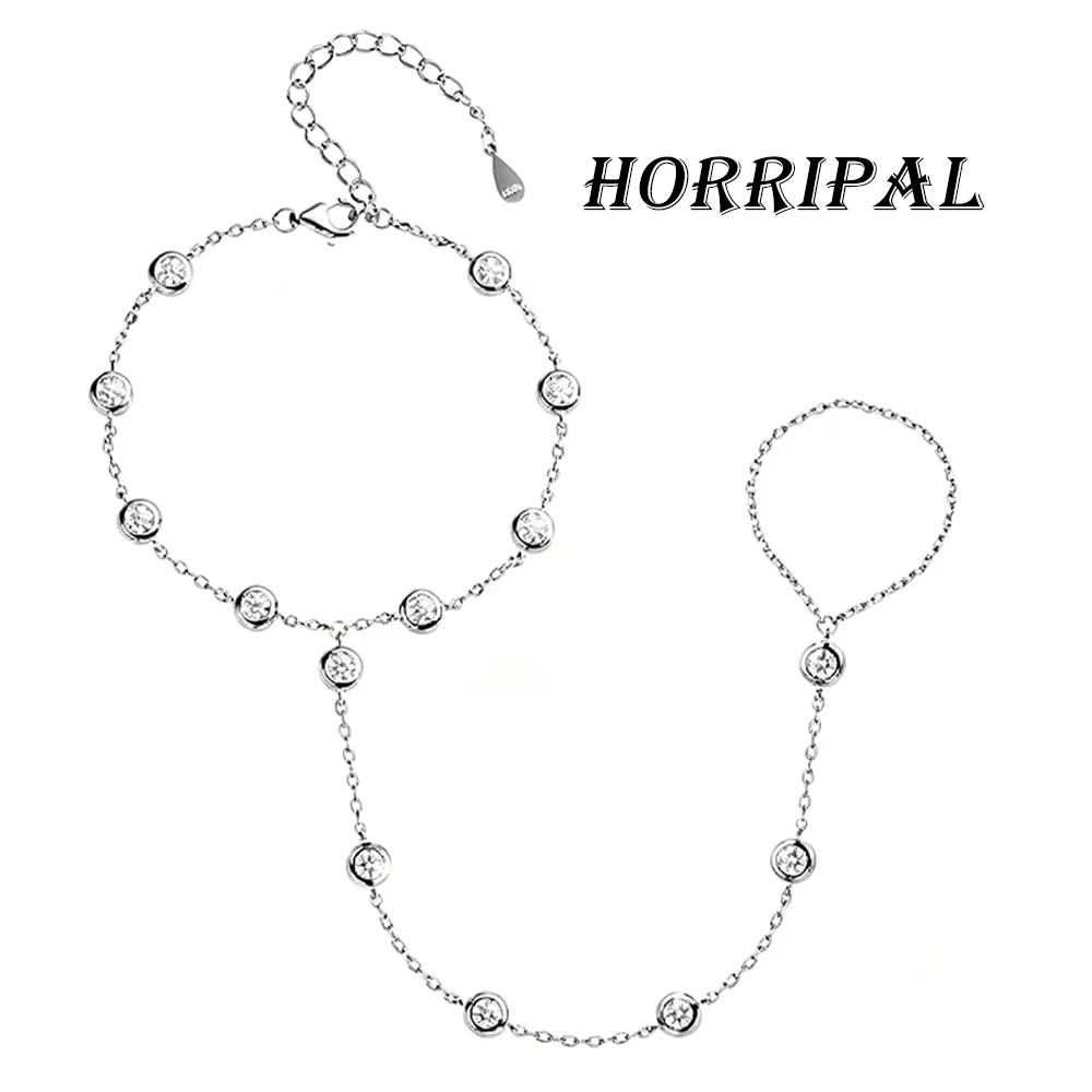 HORRIPAL 3mm Moissanite New Hand Chain Bracelet Ring for Man Women S925 Sterling Silver GRA Finger Chain Party Fine Jewelry Gift
HORRIPAL 3mm Moissanite New Hand Chain Bracelet Ring for Man Women S925 Sterling Silver GRA Finger Chain Party Fine Jewelry Gift