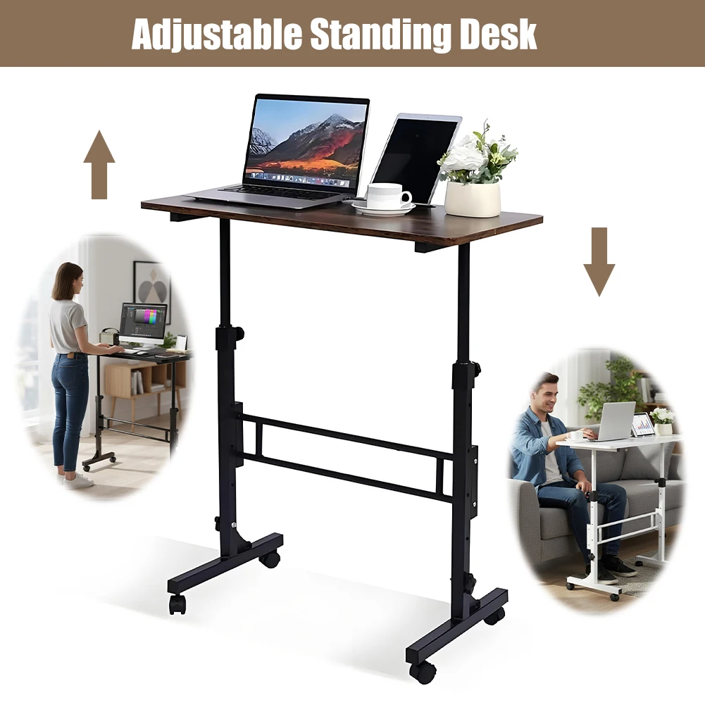 Standing Desk Adjustable Height Mobile Stand Up Desk with Wheels for Home Office
Standing Desk Adjustable Height Mobile Stand Up Desk with Wheels for Home Office