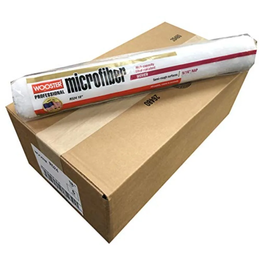 Wooster Brush R524 18 inch Microfiber 9/16 inch Nap Paint Roller - Pack of 6
Wooster Brush R524 18 inch Microfiber 9/16 inch Nap Paint Roller - Pack of 6